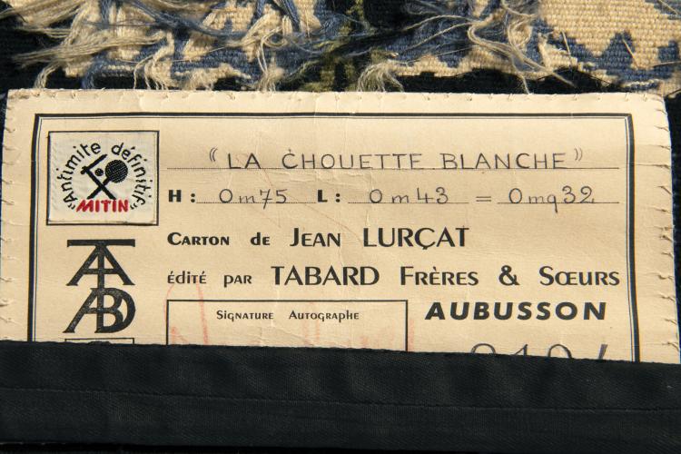 Bild 1 zu Objekt, Tapisserie 'La Chouette Blanche', um 1955, Jean Lur&ccedil;at, Tabard, Aubusson, 149B 437
