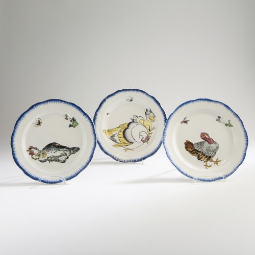 Three 'Rousseau' plates, 1867