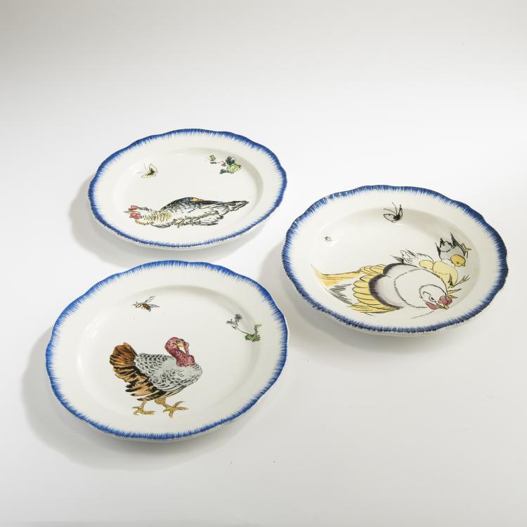 Bild 2 zu Objekt, Drei Zierteller 'Rousseau', 1867, Leveill&eacute;, Ernest-Baptiste, Paris, 147B 533