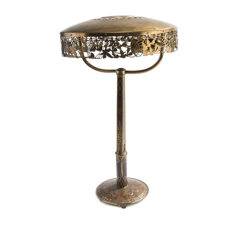 Hauptbild zu Objekt, Tischleuchte, 1910-15, Erhard & S&ouml;hne, Schw&auml;bisch Gm&uuml;nd, 147B 442