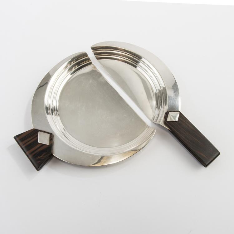 Hauptbild zu Objekt, Tischkehrset aus der Serie 'Ondulations', 1932, Christofle, Paris, 147B 415