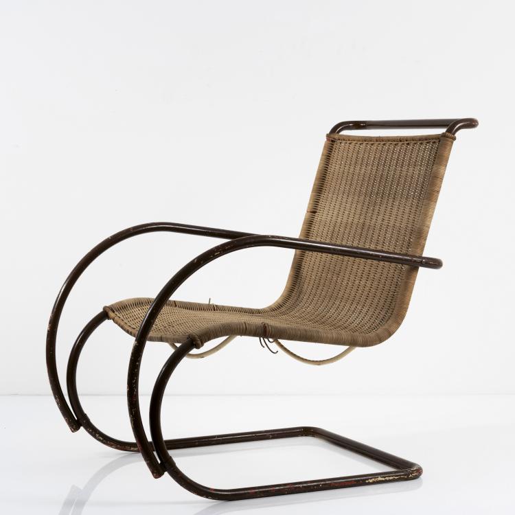 Hauptbild zu Objekt, Armlehnsessel 'MR 40', 1927, Thonet, Frankenberg, 148A 157