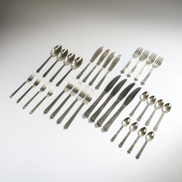 Hauptbild zu Objekt, 'Pyramid' silverware, 1926, Jensen, Georg, Kopenhagen, 147B 474