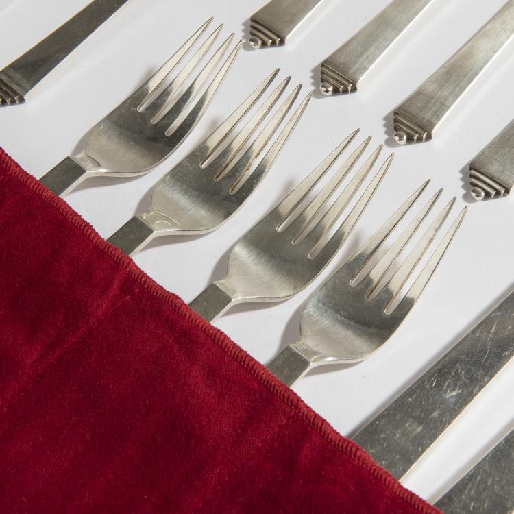 Bild 1 zu Objekt, 'Pyramid' silverware, 1926, Jensen, Georg, Kopenhagen, 147B 474