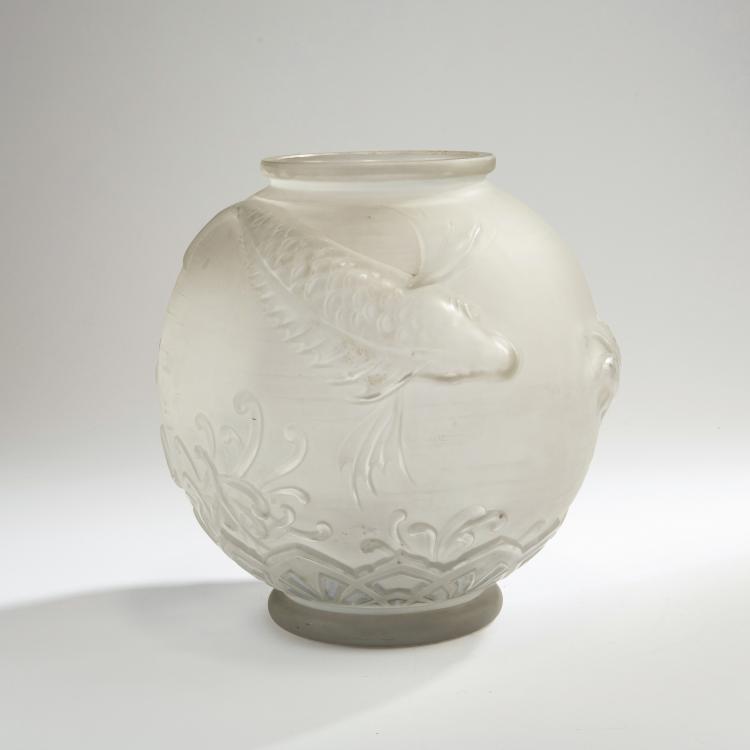 Hauptbild zu Objekt, Vase, um 1930, Daum Fr&egrave;res, Nancy; Belle Etoile, Croismare, 147B 161