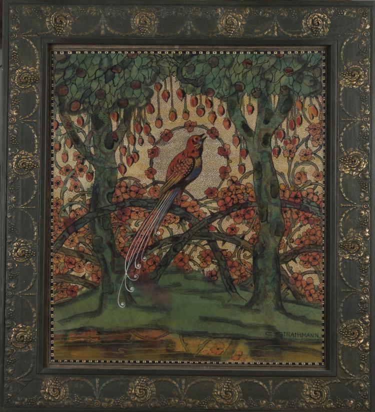 Hauptbild zu Objekt, 'Paradiesvogel inmitten von japanischen Quitten', um 1909, 147B 616