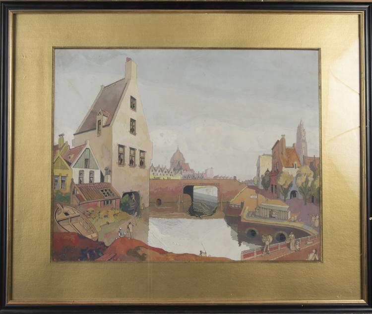 Hauptbild zu Objekt, 'Petite ville pr&egrave;s de la c&ocirc;te', um 1920, 147B 594