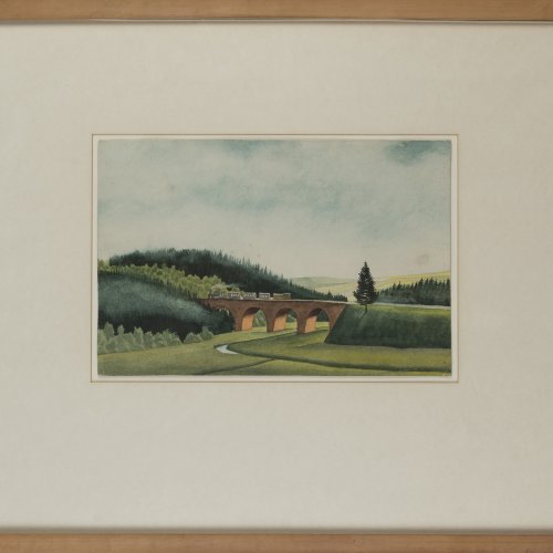 'Eisenbahnbrücke bei Zeulenroda', 1932