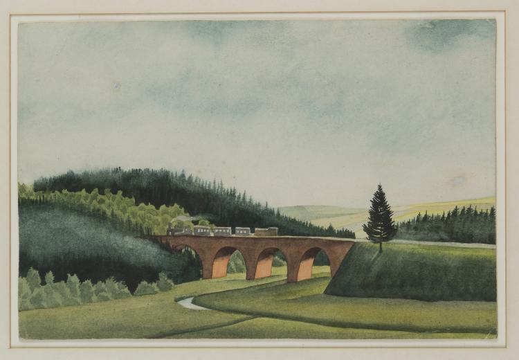 Bild 1 zu Objekt, 'Eisenbahnbr&uuml;cke bei Zeulenroda', 1932, 147B 614