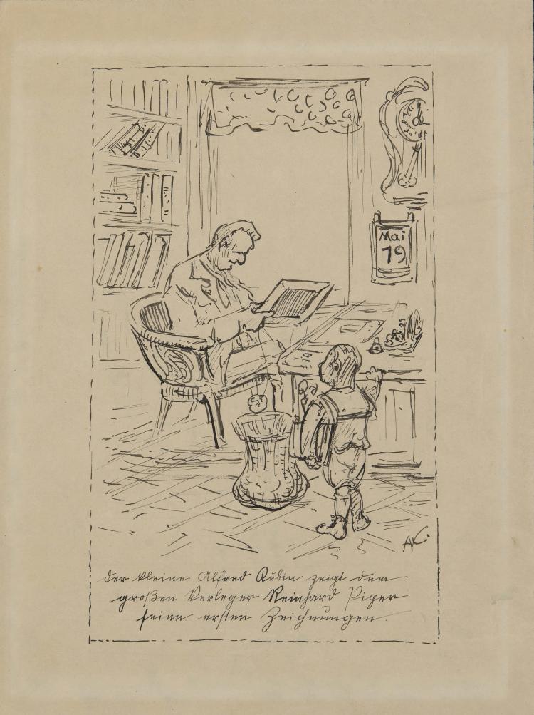 Hauptbild zu Objekt, 'The little Alfred Kubin shows the great publisher Reinhard Piper his first drawings', 1930s, 148C 502