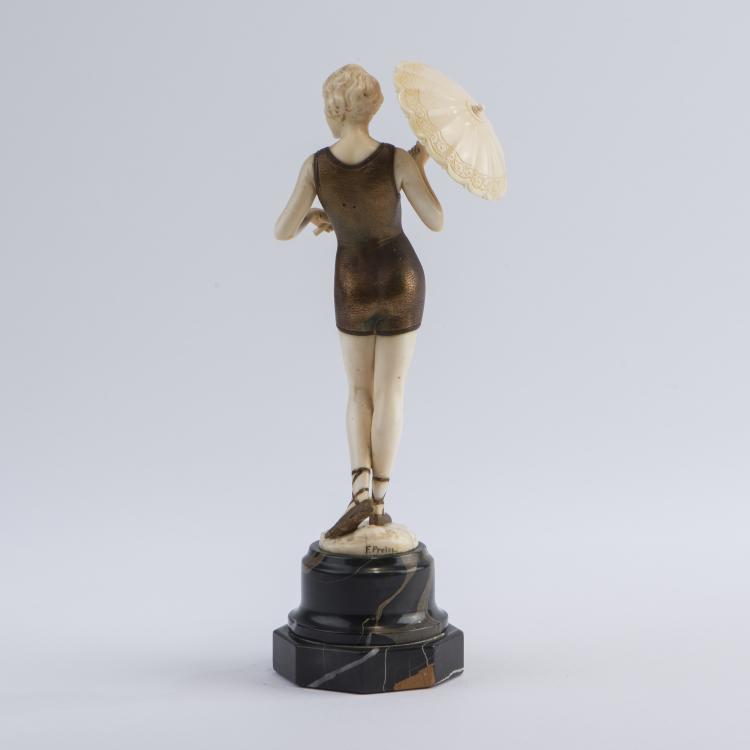 Bild 3 zu Objekt, 'Badende mit Sonnenschirm', 1920er Jahre, 147B 395