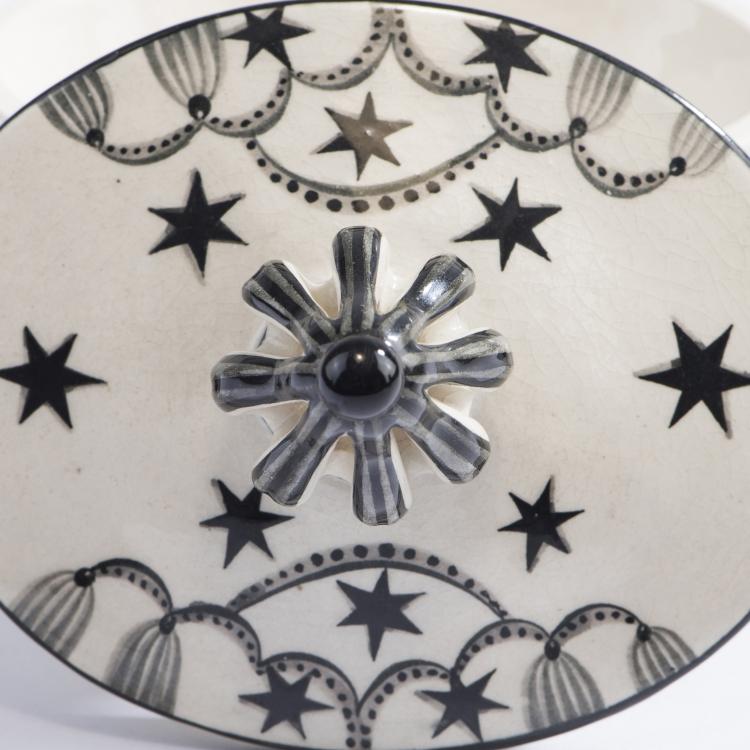 Bild 3 zu Objekt, Deckeldose mit Elefanten, um 1915/16, Vereinigte Wiener und Gmundner Keramik, 148A 77