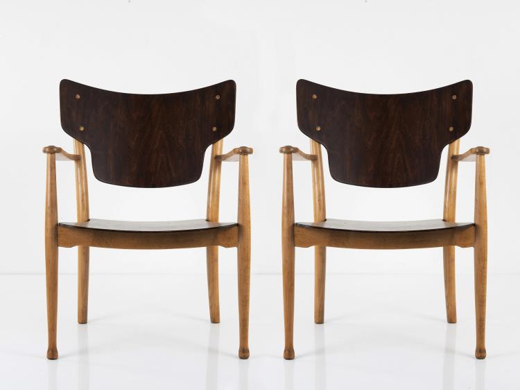 Bild 13 zu Objekt, Zwei Armlehnsessel 'Portex', 1944, Thonet, Wien, 148A 109