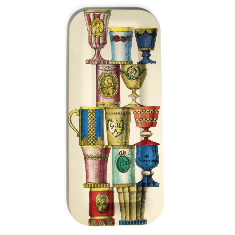Hauptbild zu Objekt, Tablett 'Bicchieri di Boemia', 1950er Jahre, Piero Fornasetti, Fornasetti, Mailand, 149A 184