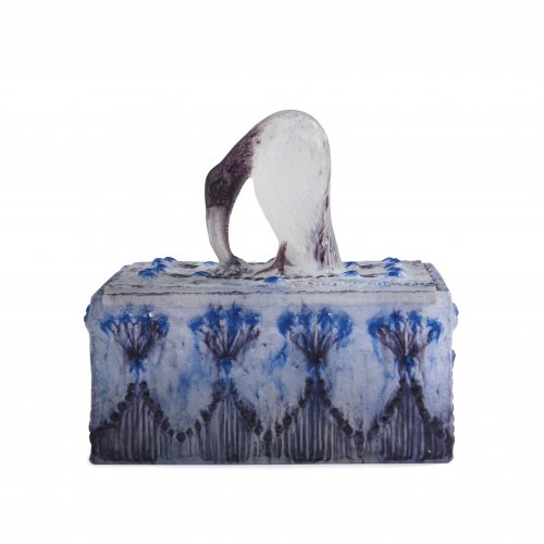 Lidded box with Ibis, c. 1925