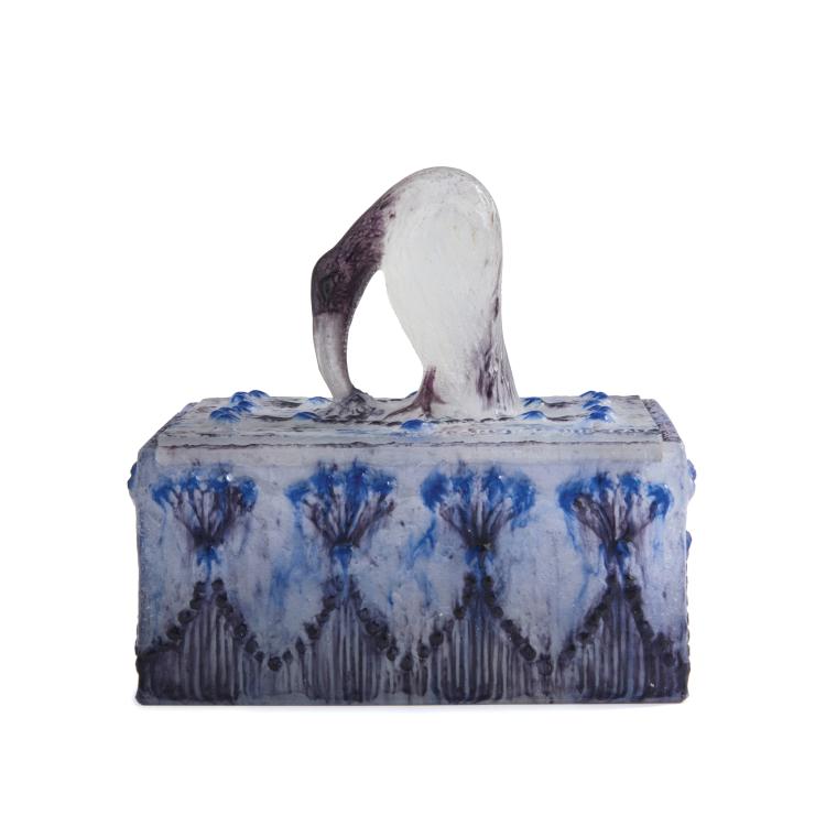 Hauptbild zu Objekt, Lidded box with Ibis, c. 1925, Gabriel Argy-Rousseau, Argy-Rousseau, Gabriel, Paris, 147B 80