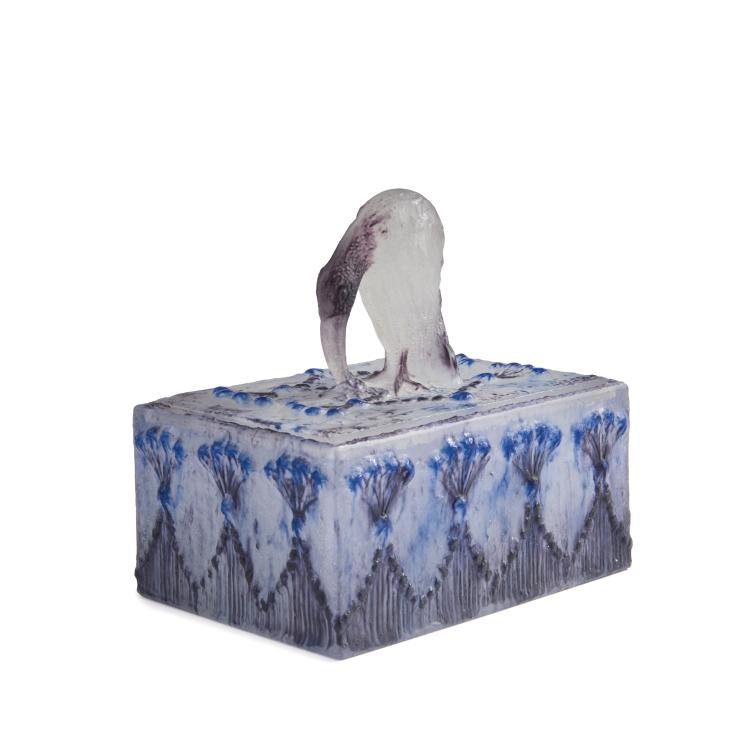 Bild 1 zu Objekt, Lidded box with Ibis, c. 1925, Gabriel Argy-Rousseau, Argy-Rousseau, Gabriel, Paris, 147B 80