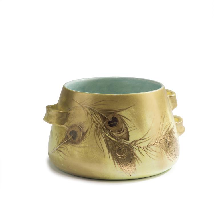 Hauptbild zu Objekt, Cachepot 'Plumes de P&acirc;on', um 1890, Massier, Cl&eacute;ment, Golfe-Juan, 147B 541