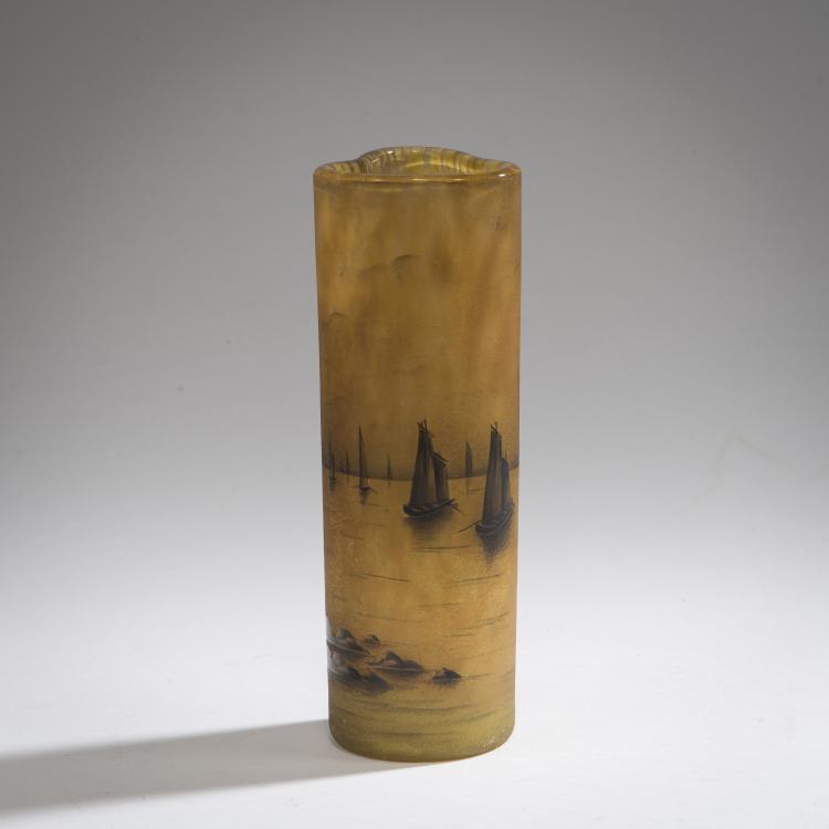 Bild 1 zu Objekt, Vase 'Voiliers, soleil couchant', um 1910, Daum Fr&egrave;res, Nancy, 147B 143
