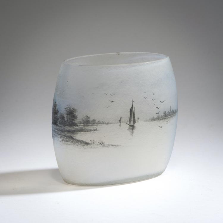 Hauptbild zu Objekt, Vase 'Paysage Delft', 1899, Daum Fr&egrave;res, Nancy, 147B 99