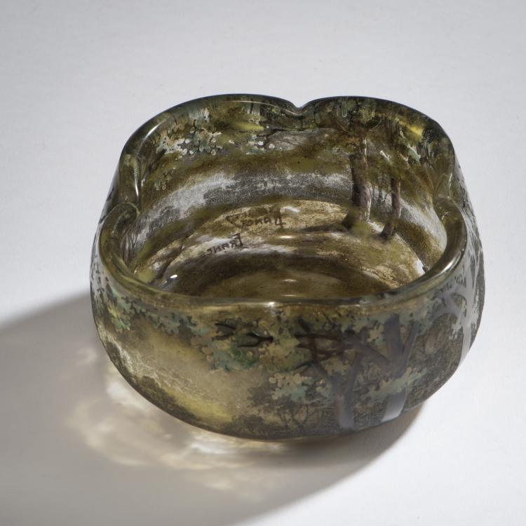 Hauptbild zu Objekt, Schale 'Paysage en &eacute;t&eacute;', um 1910, Daum Fr&egrave;res, Nancy, 147B 146