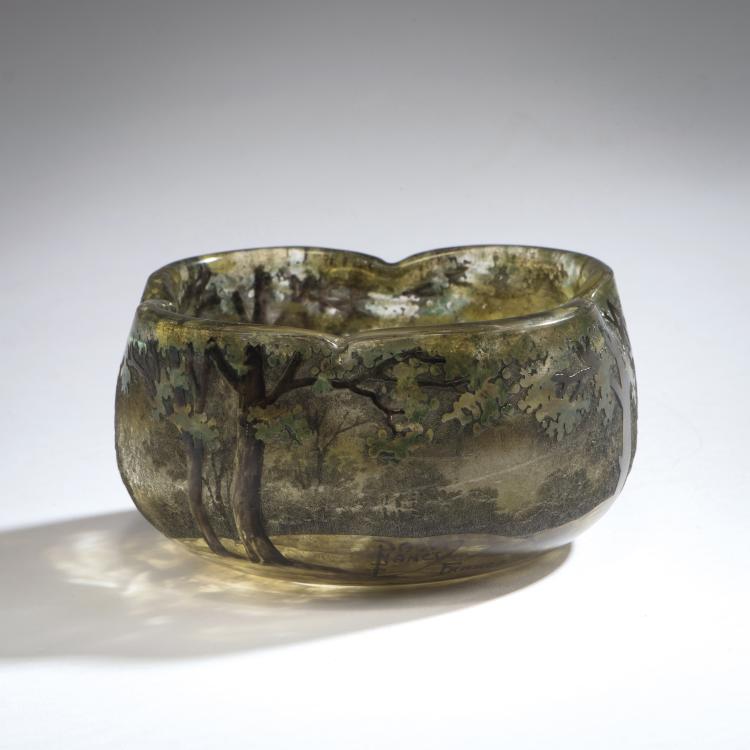 Bild 1 zu Objekt, Schale 'Paysage en &eacute;t&eacute;', um 1910, Daum Fr&egrave;res, Nancy, 147B 146