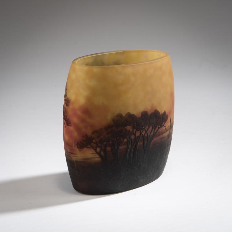 Bild 1 zu Objekt, Vase 'Paysage lacustre' um 1910, Daum Fr&egrave;res, Nancy, 147B 147