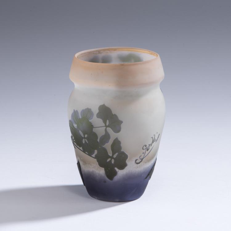 Hauptbild zu Objekt, Vase 'Hortensias', 1905-08, Gall&eacute;, Etablissements, Nancy, 147B 199