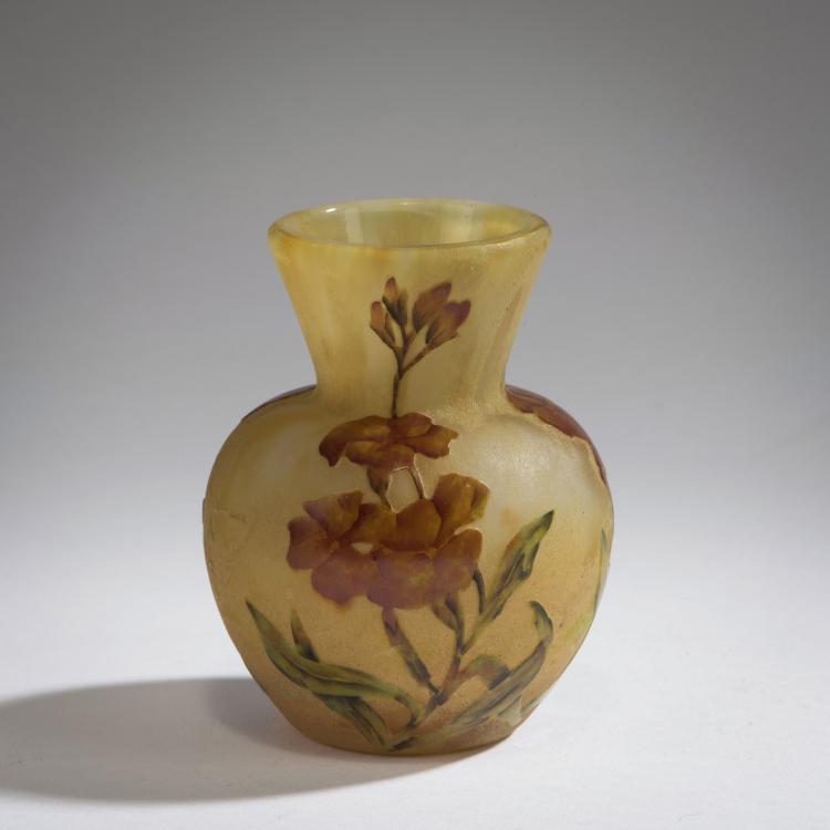 Hauptbild zu Objekt, Vase 'Laurier rose', 1910-1915, Daum Fr&egrave;res, Nancy, 147B 118
