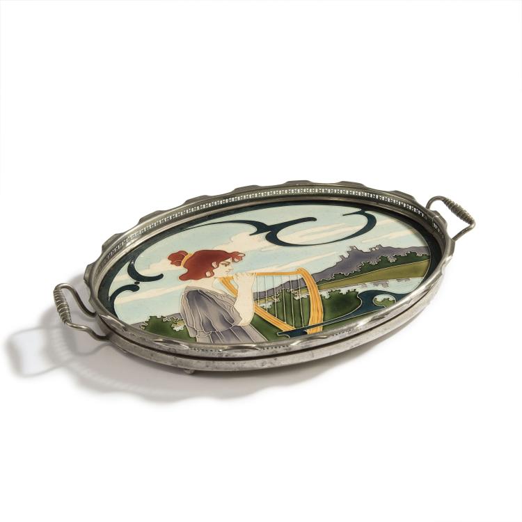 Hauptbild zu Objekt, Tablett 'Musik', um 1900, Schwarz, J. von, N&uuml;rnberg, 147B 566