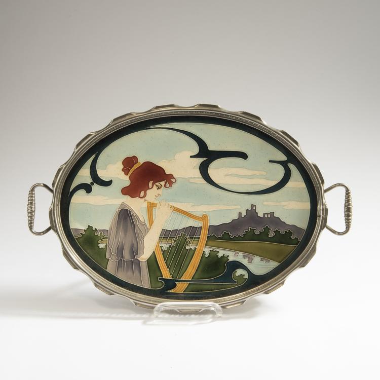 Bild 1 zu Objekt, Tablett 'Musik', um 1900, Schwarz, J. von, N&uuml;rnberg, 147B 566