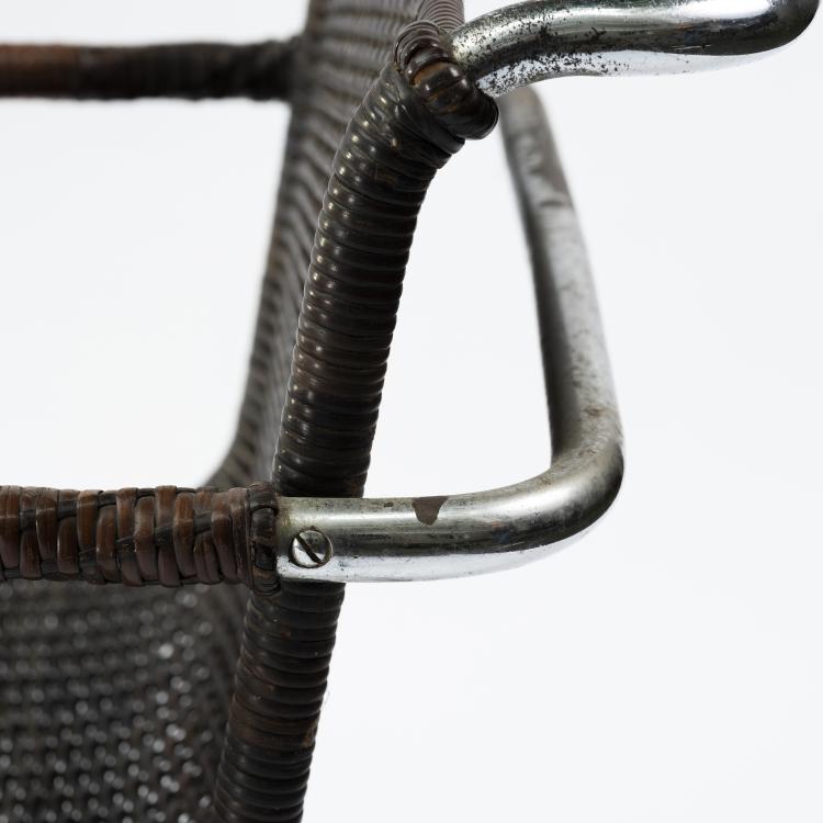 Bild 1 zu Objekt, Zwei Armlehnst&uuml;hle 'MR 20', zwei St&uuml;hle 'MR 10', ein Tisch 'MR 140', 1927, Berliner Metall-Gewerbe Jos. M&uuml;ller, Berlin, 148A 122