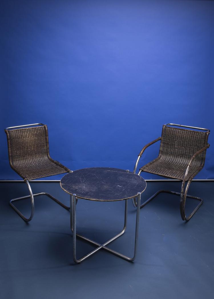 Bild 26 zu Objekt, Zwei Armlehnst&uuml;hle 'MR 20', zwei St&uuml;hle 'MR 10', ein Tisch 'MR 140', 1927, Berliner Metall-Gewerbe Jos. M&uuml;ller, Berlin, 148A 122