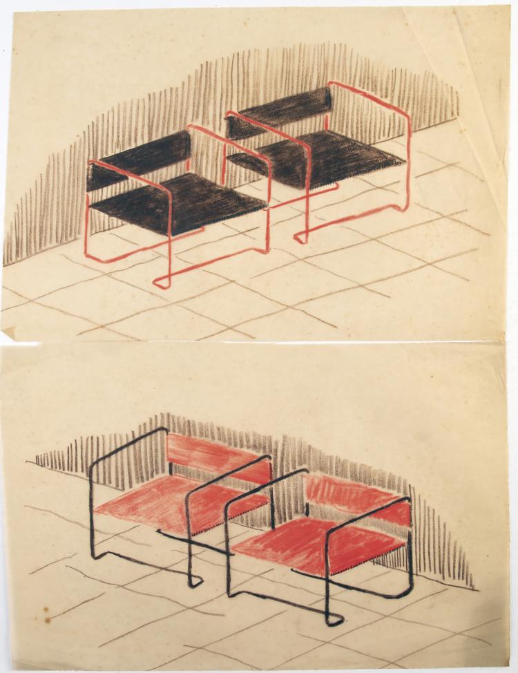 Bild 27 zu Objekt, Zwei Armlehnst&uuml;hle 'MR 20', zwei St&uuml;hle 'MR 10', ein Tisch 'MR 140', 1927, Berliner Metall-Gewerbe Jos. M&uuml;ller, Berlin, 148A 122