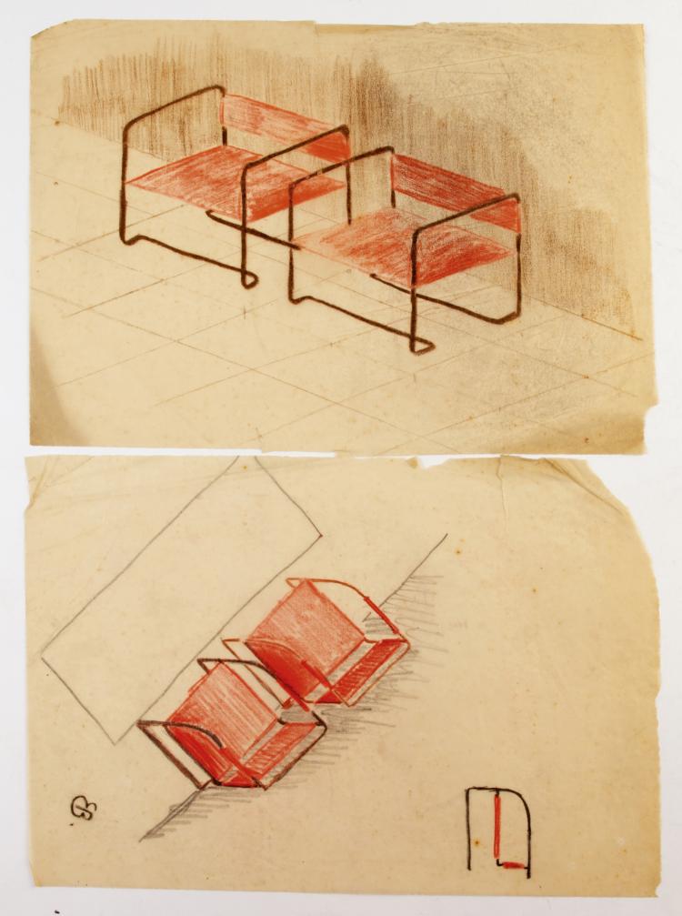 Bild 28 zu Objekt, Zwei Armlehnst&uuml;hle 'MR 20', zwei St&uuml;hle 'MR 10', ein Tisch 'MR 140', 1927, Berliner Metall-Gewerbe Jos. M&uuml;ller, Berlin, 148A 122