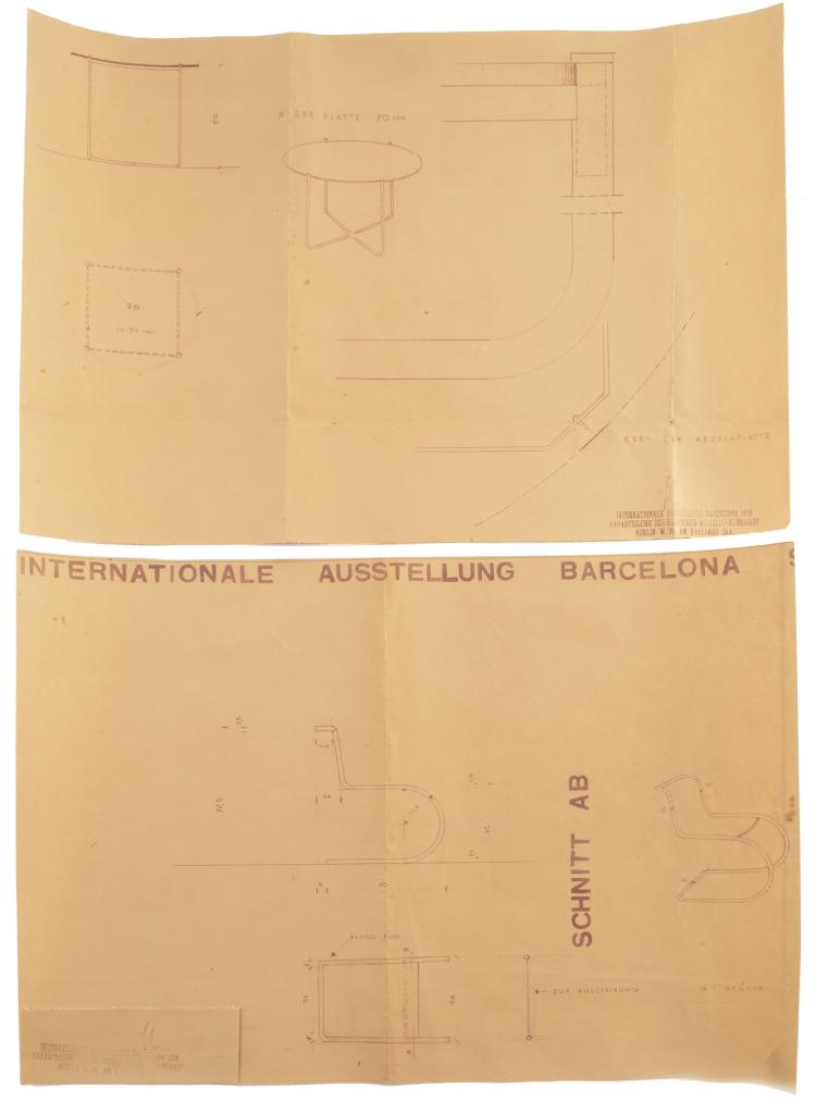 Bild 29 zu Objekt, Zwei Armlehnst&uuml;hle 'MR 20', zwei St&uuml;hle 'MR 10', ein Tisch 'MR 140', 1927, Berliner Metall-Gewerbe Jos. M&uuml;ller, Berlin, 148A 122