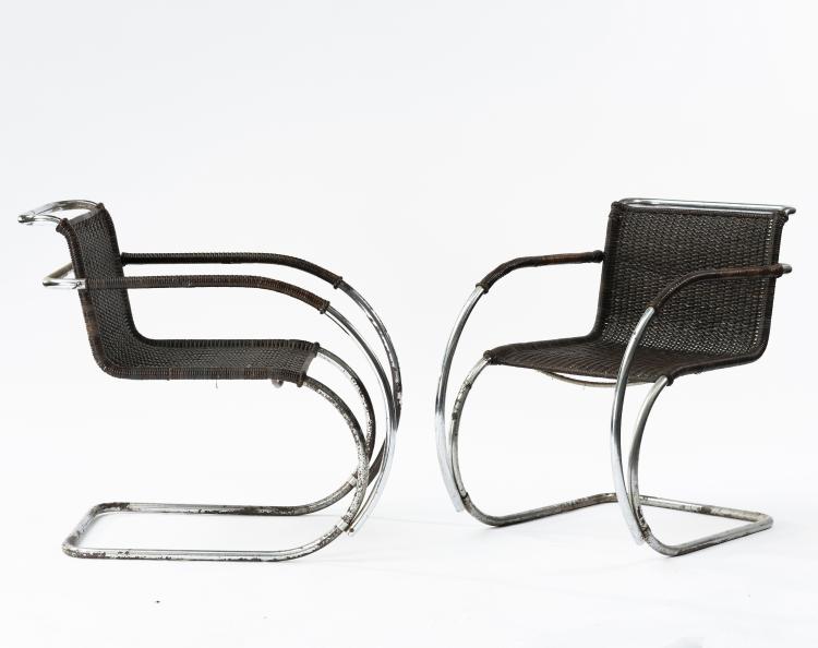 Bild 36 zu Objekt, Zwei Armlehnst&uuml;hle 'MR 20', zwei St&uuml;hle 'MR 10', ein Tisch 'MR 140', 1927, Berliner Metall-Gewerbe Jos. M&uuml;ller, Berlin, 148A 122