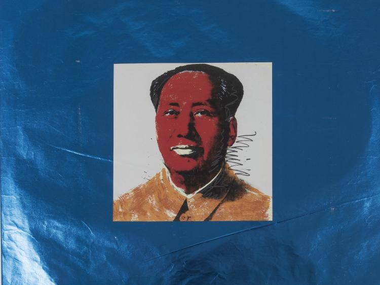 Bild 4 zu Objekt, Portfolio of 5 Mao serigraphs on blue silver foil, 1985, SILVER FACTORY, Yoshida Hanga Factory, 148C 605