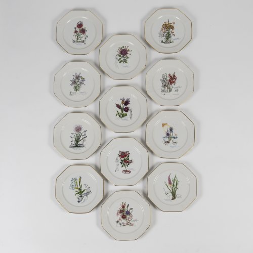 Zwölf Teller 'Las Flores Dalinianas', 1981