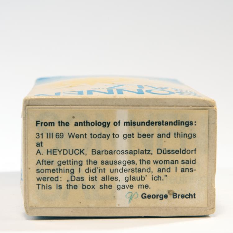 Bild 2 zu Objekt, 'Sonnen Salz' from the Anthology of Misunderstandings, 1969, 148C 519