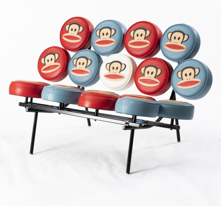 Bild 1 zu Objekt, 'Marshmallow' Sofa with 'Julius' pattern, 1956 / um 1995, Herman Miller, Zeeland, 148A 340