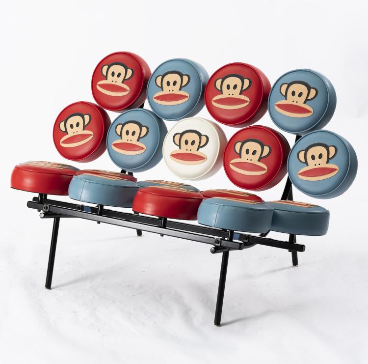 Bild 5 zu Objekt, 'Marshmallow' Sofa with 'Julius' pattern, 1956 / um 1995, Herman Miller, Zeeland, 148A 340