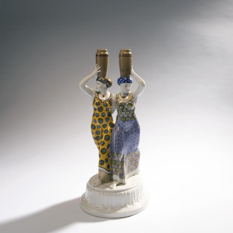 Hauptbild zu Objekt, 'Zwei Griechinnen' aus dem Hochzeitszug, 1909, Berlin, KPM, 148A 40