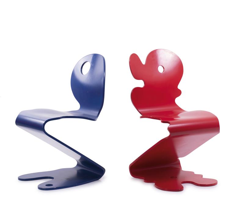 Hauptbild zu Objekt, Zwei St&uuml;hle 'Pantonic', 1992, Verner Panton, Hag, Norwegen, 149B 516