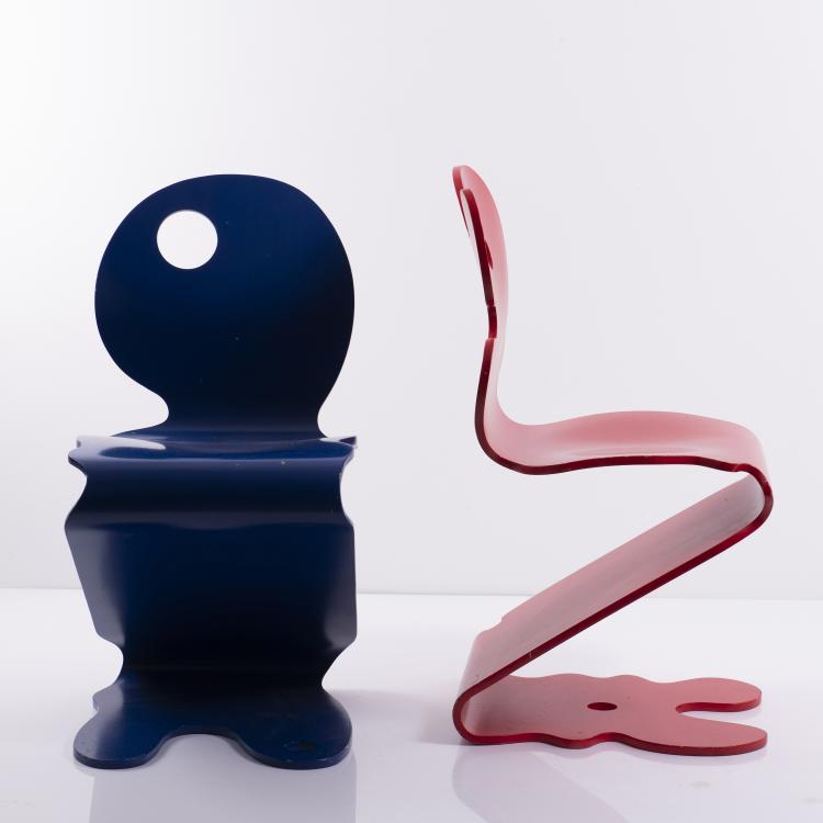 Bild 1 zu Objekt, Zwei St&uuml;hle 'Pantonic', 1992, Verner Panton, Hag, Norwegen, 149B 516