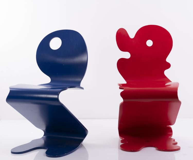 Bild 2 zu Objekt, Zwei St&uuml;hle 'Pantonic', 1992, Verner Panton, Hag, Norwegen, 149B 516