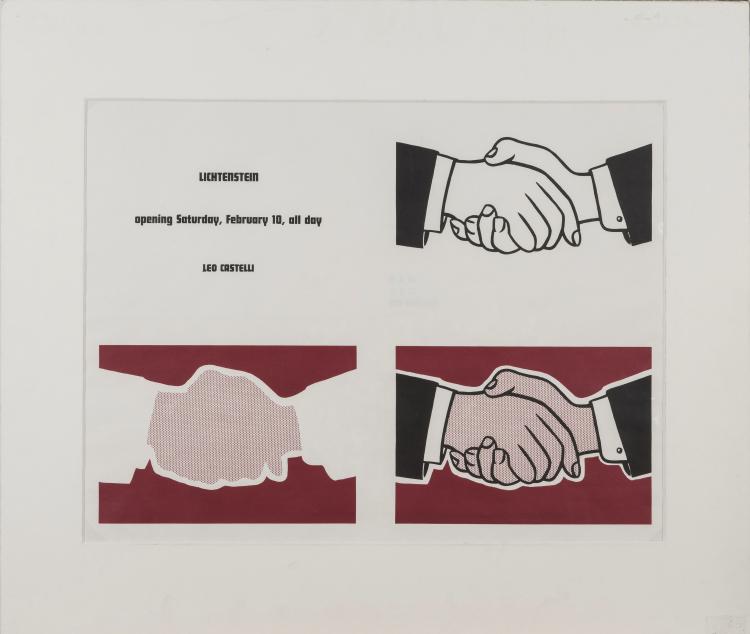 Hauptbild zu Objekt, 'Castelli Handshake Poster', 1962, Castelli, New York, 148C 561