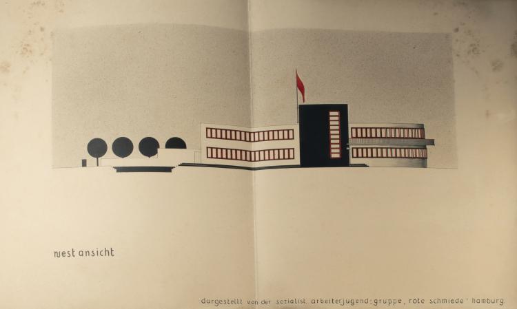 Bild 1 zu Objekt, 'Jugendheim mit Jugendherberge - rote schmiede', 1927, Bruhn, Emil, 148A 116