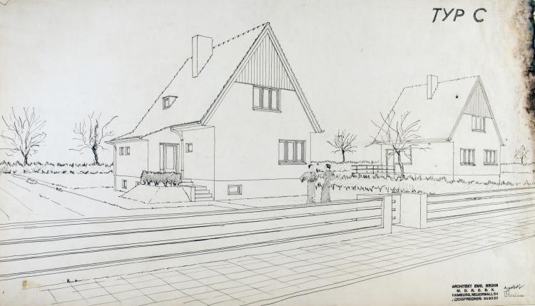 Bild 2 zu Objekt, Architekturzeichnungen, um 1931-33, Bruhn, Emil, 148A 120