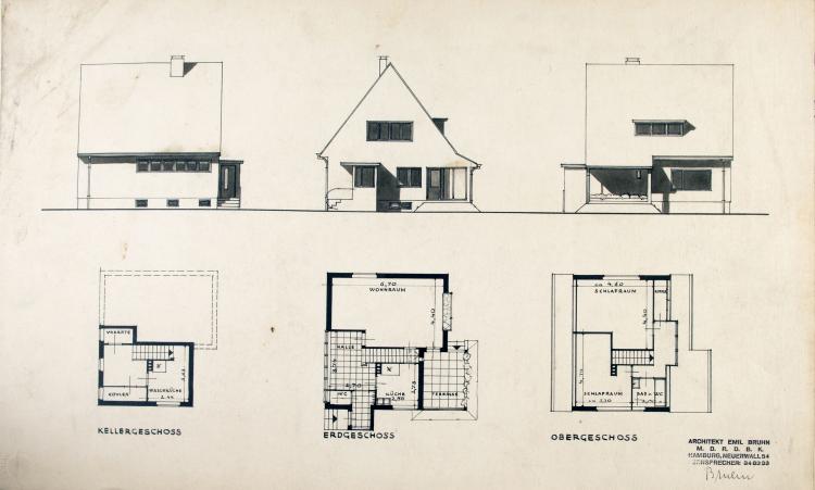 Bild 21 zu Objekt, Architekturzeichnungen, um 1931-33, Bruhn, Emil, 148A 120